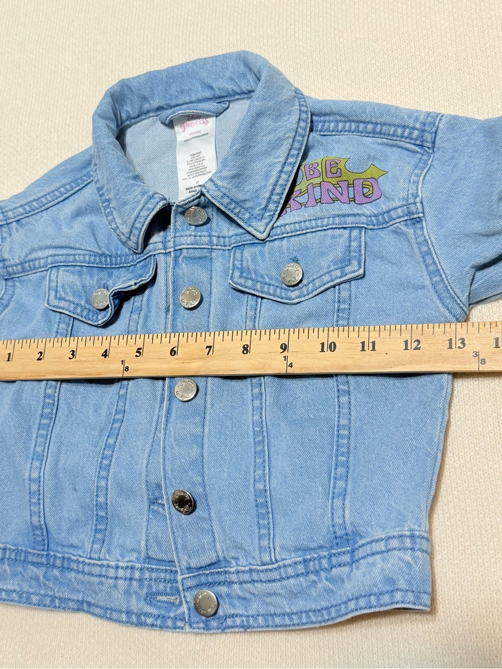 Disney Blue Kids Denim Jacket with‎ Embroidered Graphic size 2T - Picture 7 of 9